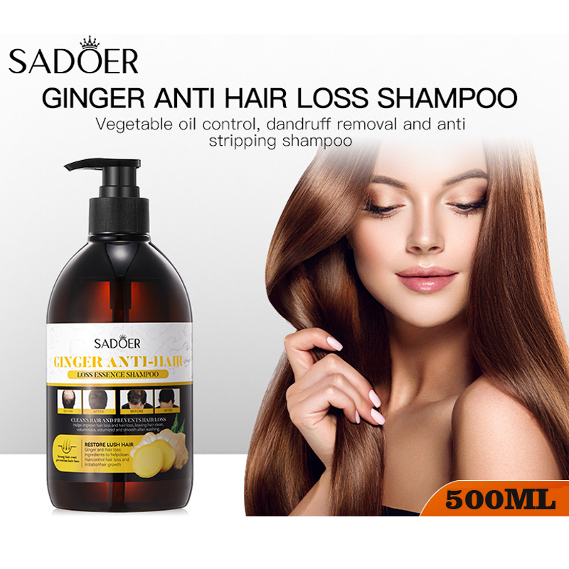 Anti Hair Loss Essence Shampoo Restore Healthy Hair Repair Damage Nourish Roots Dandruff Removal Deep Nourishing Ginger Hair Care Essence 500ml
