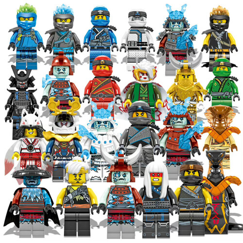 24 Pcs Ninjago Building Blocks Lego Minifigures Suits Toy Kids Assembling Learning Toys