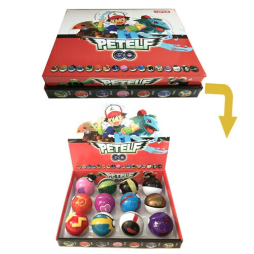 12Pcs Pokemon Pikachu Ball Set Pokeball Figures Kids Toys For Children Festival Birthday