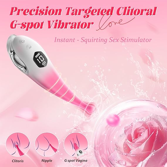 Clitoral Vibrator Sex Toys for Women Vibrators Clit G-Spot Nipple Stimulator Adult Anal Toys Personal Massager Wand Dildo for Clitoris with 10 Modes