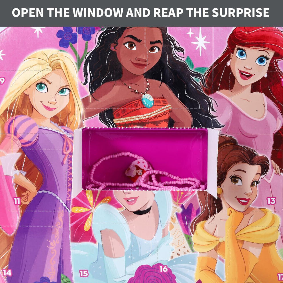 Disney Princess Toy Jewellery Filled Christmas Countdown Advent Calendar UK