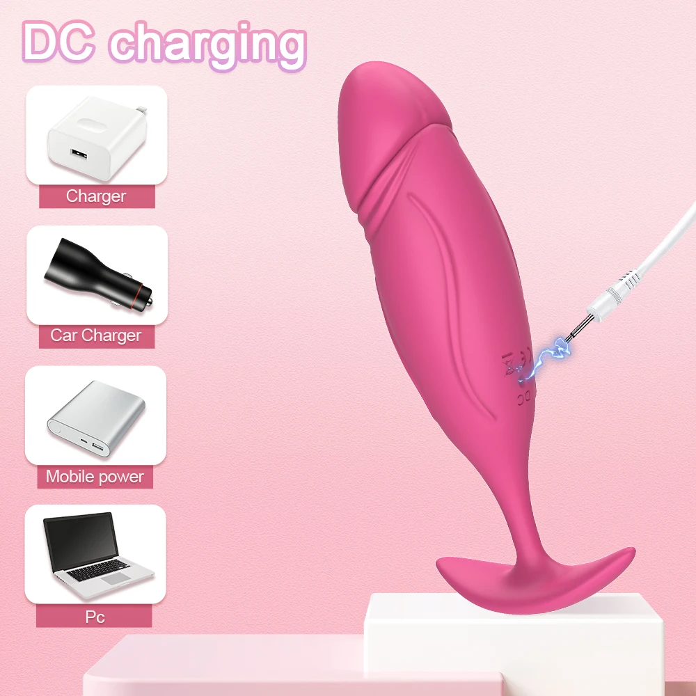 (Rose Red) Dildo Vibrator Butt Plug Anal Vibrator Men Prostate Massager Women G Spot Clitoral Stimulator Bullet Adult Masturbation Anal Toys Sex Toy Adult Product