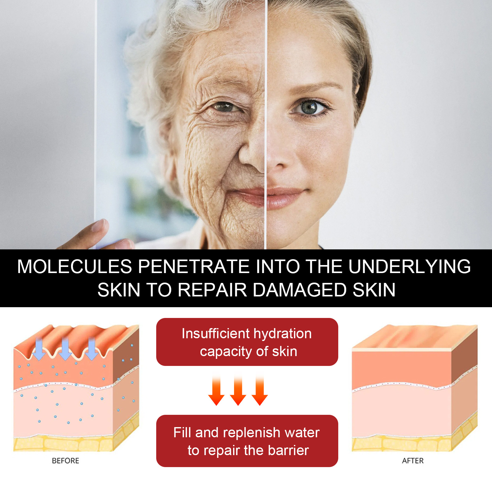 (1 PC) Skin Hydrating Serum Hyaluronic Acid Essence Skin Firm Facial Care Essence Restore Skin Lift Brighten Face Fade Fine Line Moisturize Tender Skin Serum