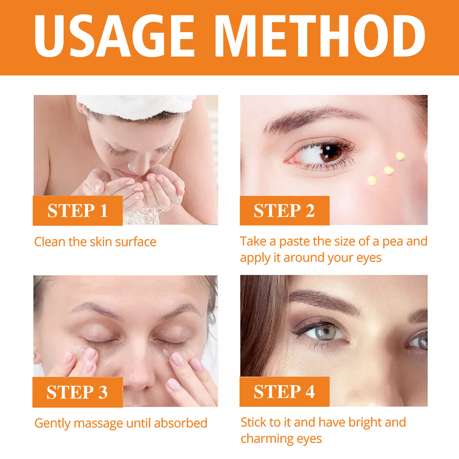(1 PC) Firming Eye Cream Fades Fine Lines Reduce Bags Anti Dark Circles Wrinkle Remove Puffiness Tumeric Vitamin C Booster Eye Care Cream Nourishing Moisturize