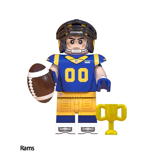 American Football Stars Building Blocks Sport Rugby Player Helmet Trophy Mini Action Figures Fit Lego ﻿