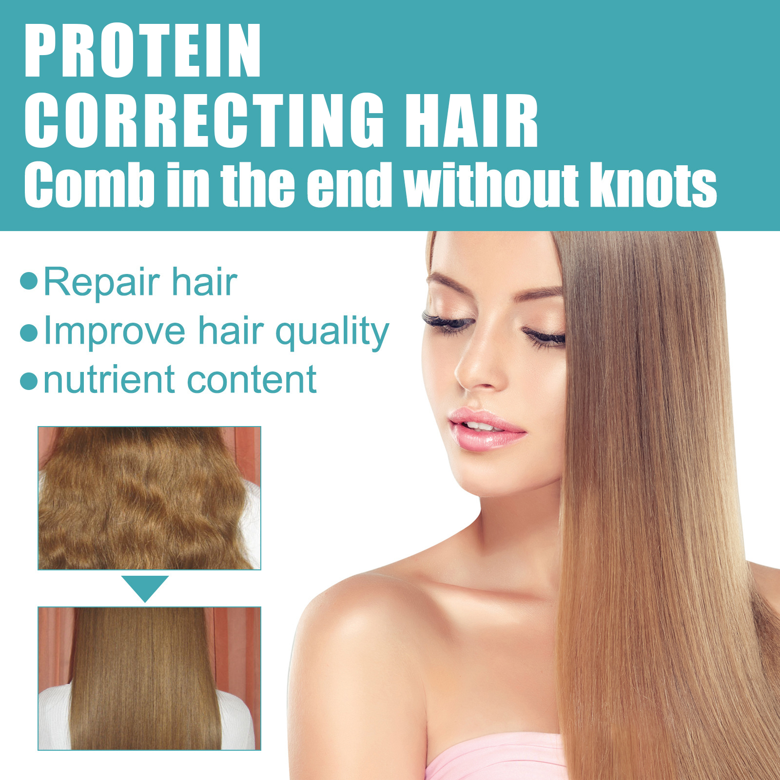 Keratin Protein Correcting 60ml Hair Straightening Cream Replenish Hair Nutrition and Moisture Does Not Hurt Hair Easily Soften ﻿