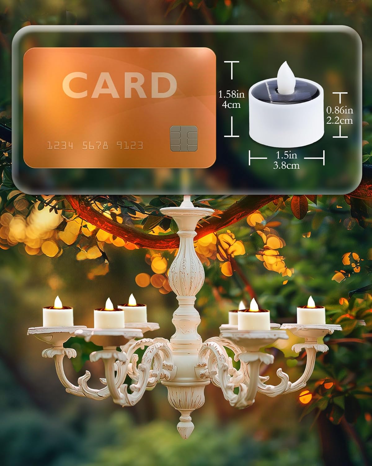 (Standard) Solar Tea Lights Outdoor Waterproof Dusk to Dawn Outdoor Lighting Reusable LED Tea Light Candles for Lantern Garden Camping and Home Decor Pack of 8