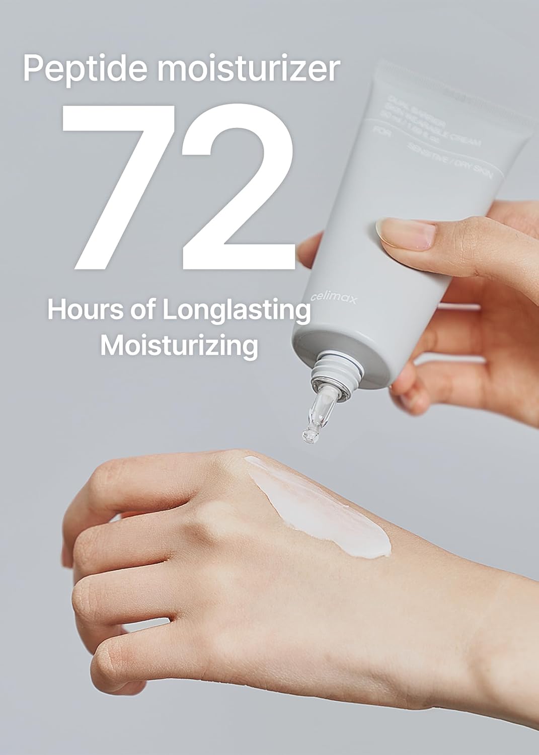 celimax Dual Barrier Skin Wearable Cream Long Lasting Cream Face Moisturizer with Ceramides Hyaluronic Acid Hydrating Soothing Repairing Day Night Cream 50ml