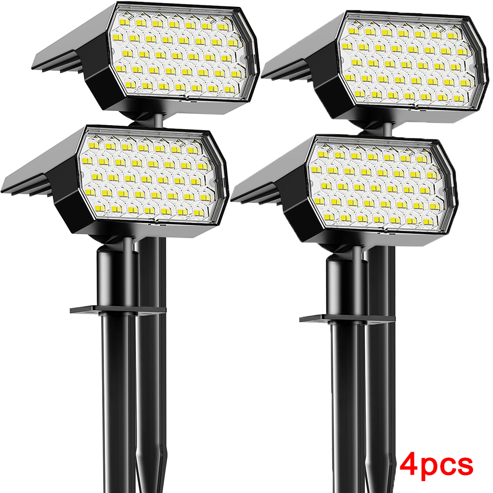(2 PCS)   74 LED Solar Lawn Lights Outdoor with Light Senso 3 Color Temperature Lamp Decor for Garden Yard Solar Light