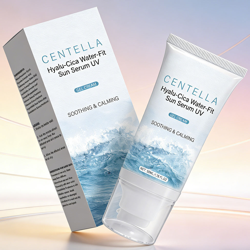 Hyaluronic Acid Cica Water Essence UV Shield For Hydrating Soothing And Daily Sun Protection Serum 50ml