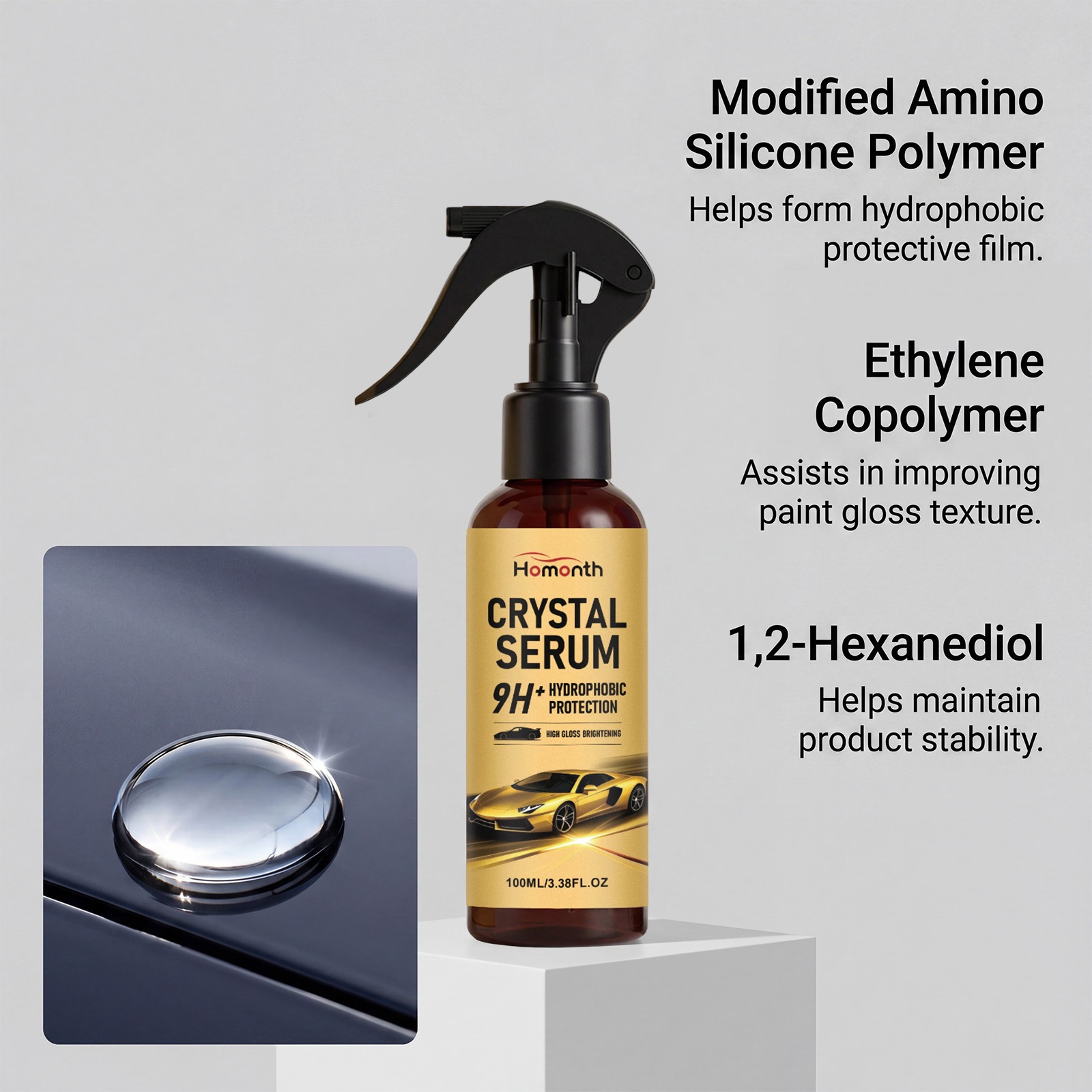 Car Ceramic Care Spray For Paint Cleaning Restoration And Gloss Enhancement All Paint Types