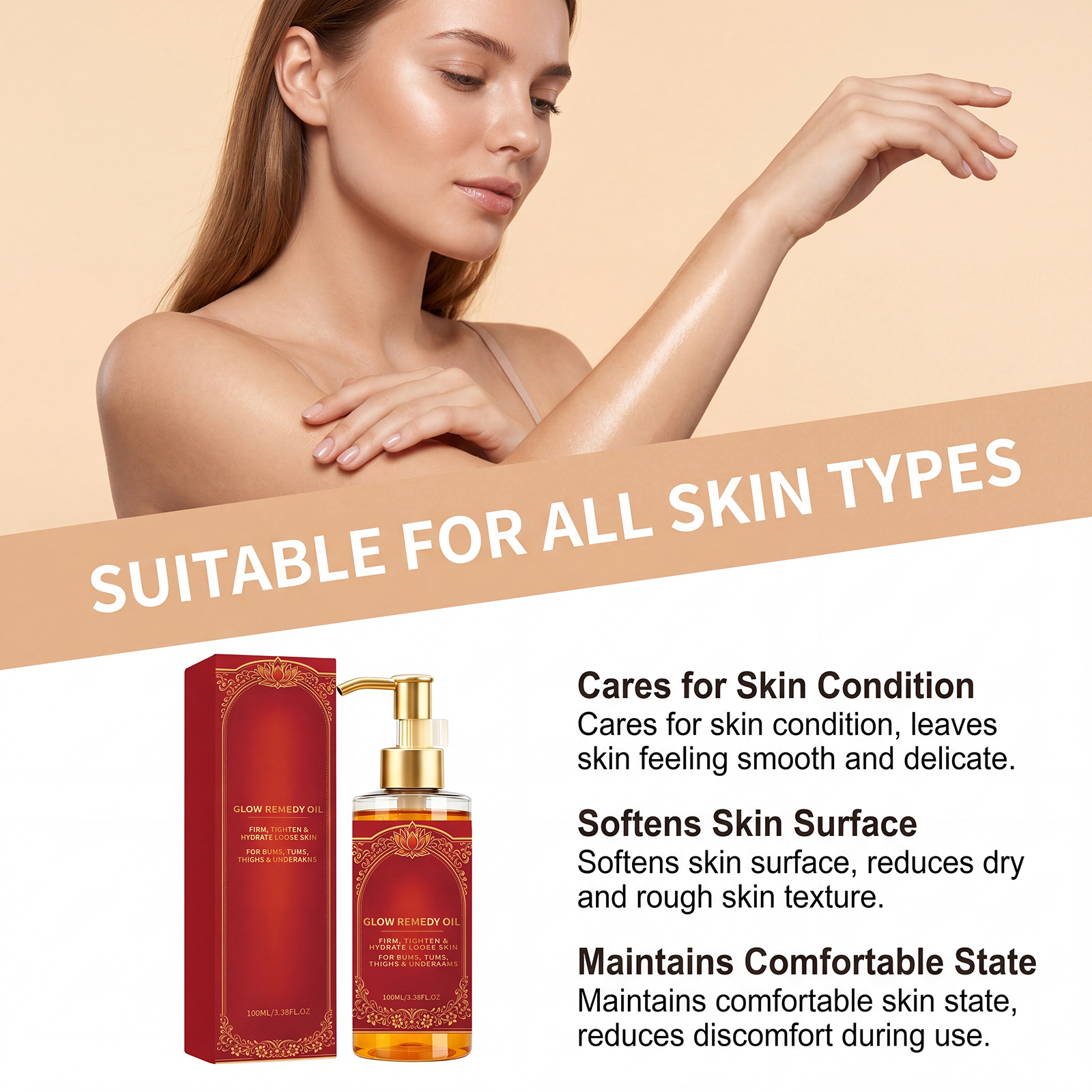 Body Care Essential Oil Moisturizing Nourishing Smooth Refreshing Daily Smear Care Body Skin Surface Gentle Soft Hydrating Mild Natural