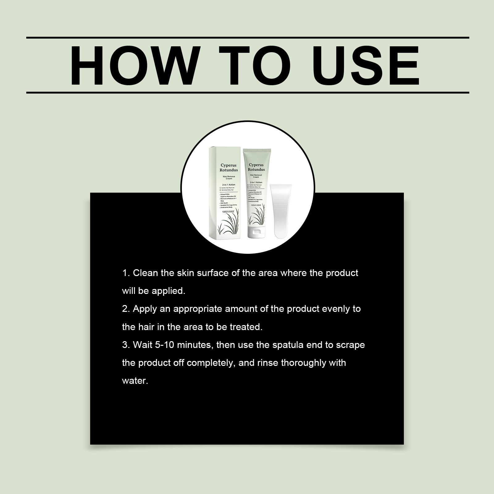 Cyperus Rotundus Hair Removal Cream Daily Mild Cleansing Moisturizing Nourishing Delicate Skin Body Limbs Depilation Care Ointment