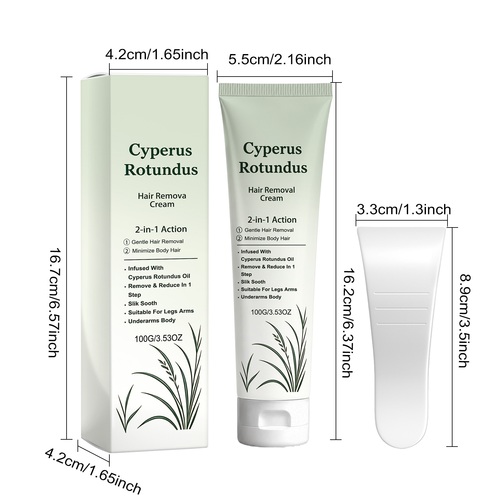 Cyperus Rotundus Hair Removal Cream Daily Mild Cleansing Moisturizing Nourishing Delicate Skin Body Limbs Depilation Care Ointment