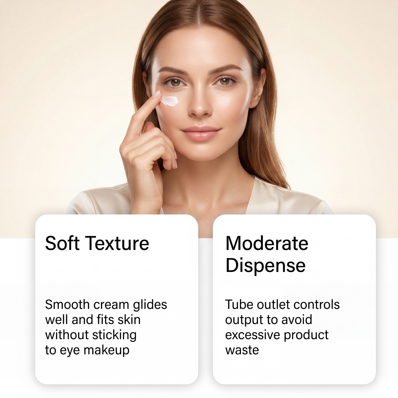 Eye Cream Mild Ingredients Light Texture Hydrating Soft Moisturizing Care Daily Massage Around Eye Skin Smear