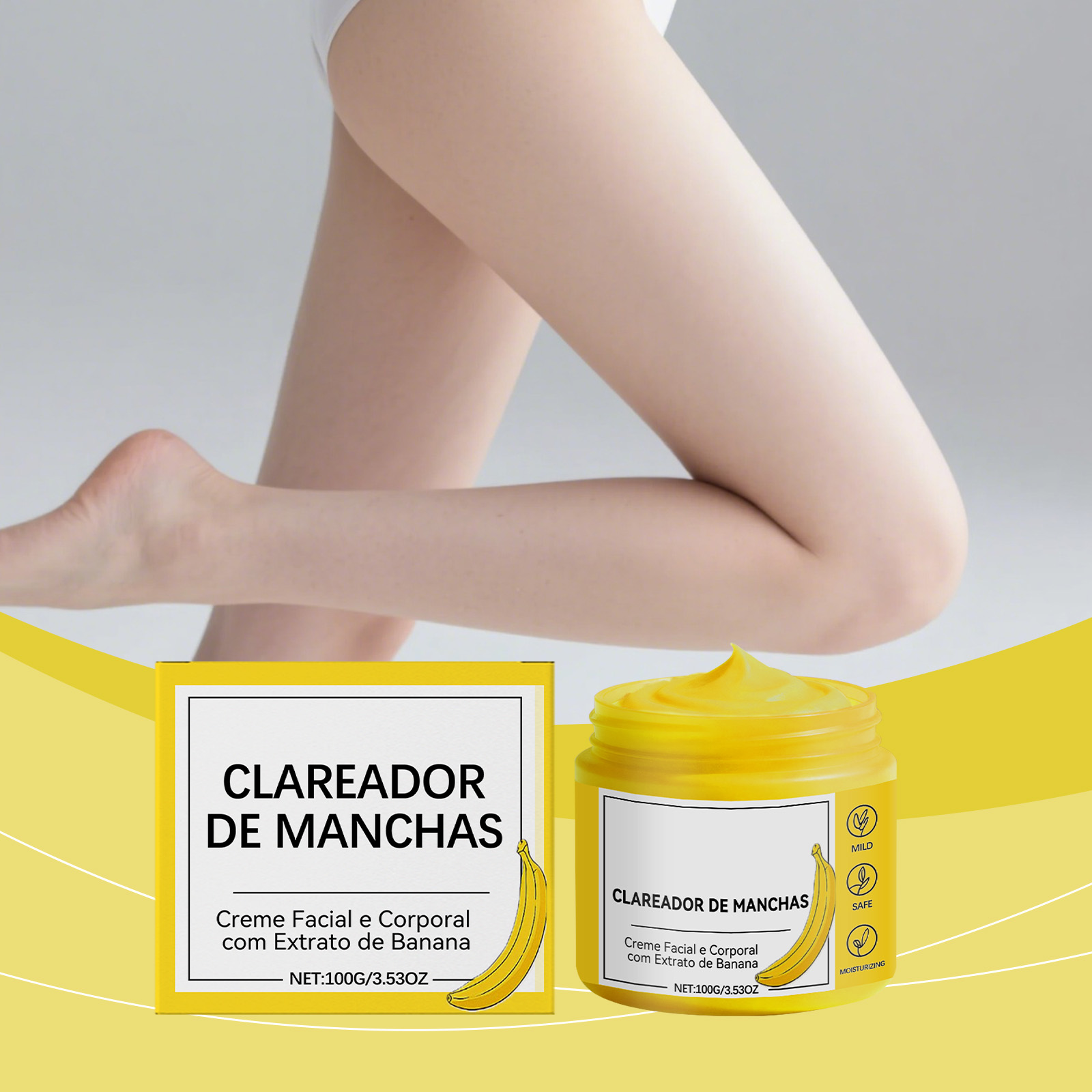 Banana Nourishing Moisturizing Cream Mild Ingredients Hydrate Moisturize Soft Smooth Whole Body Skin Daily Care Lotion