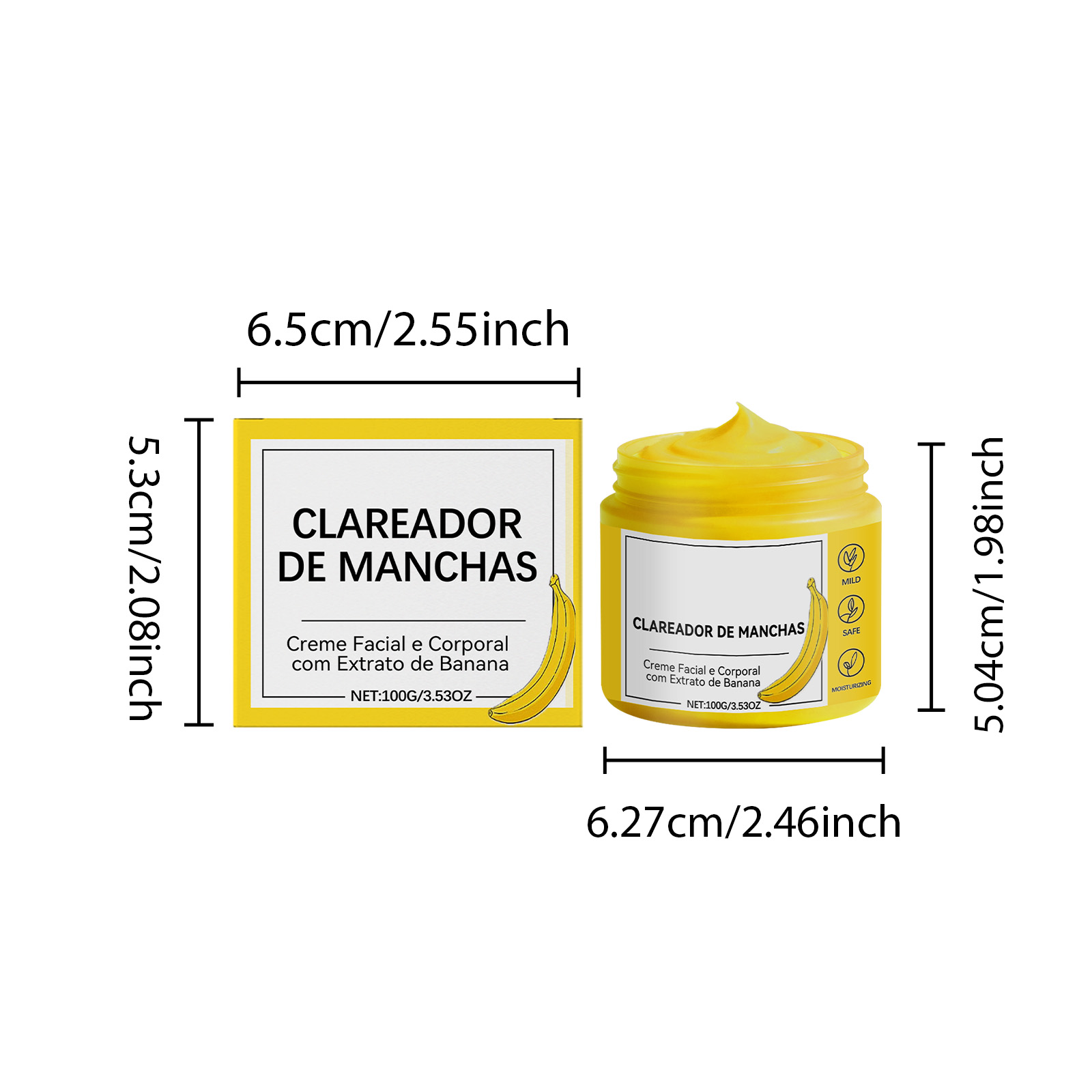 Banana Nourishing Moisturizing Cream Mild Ingredients Hydrate Moisturize Soft Smooth Whole Body Skin Daily Care Lotion