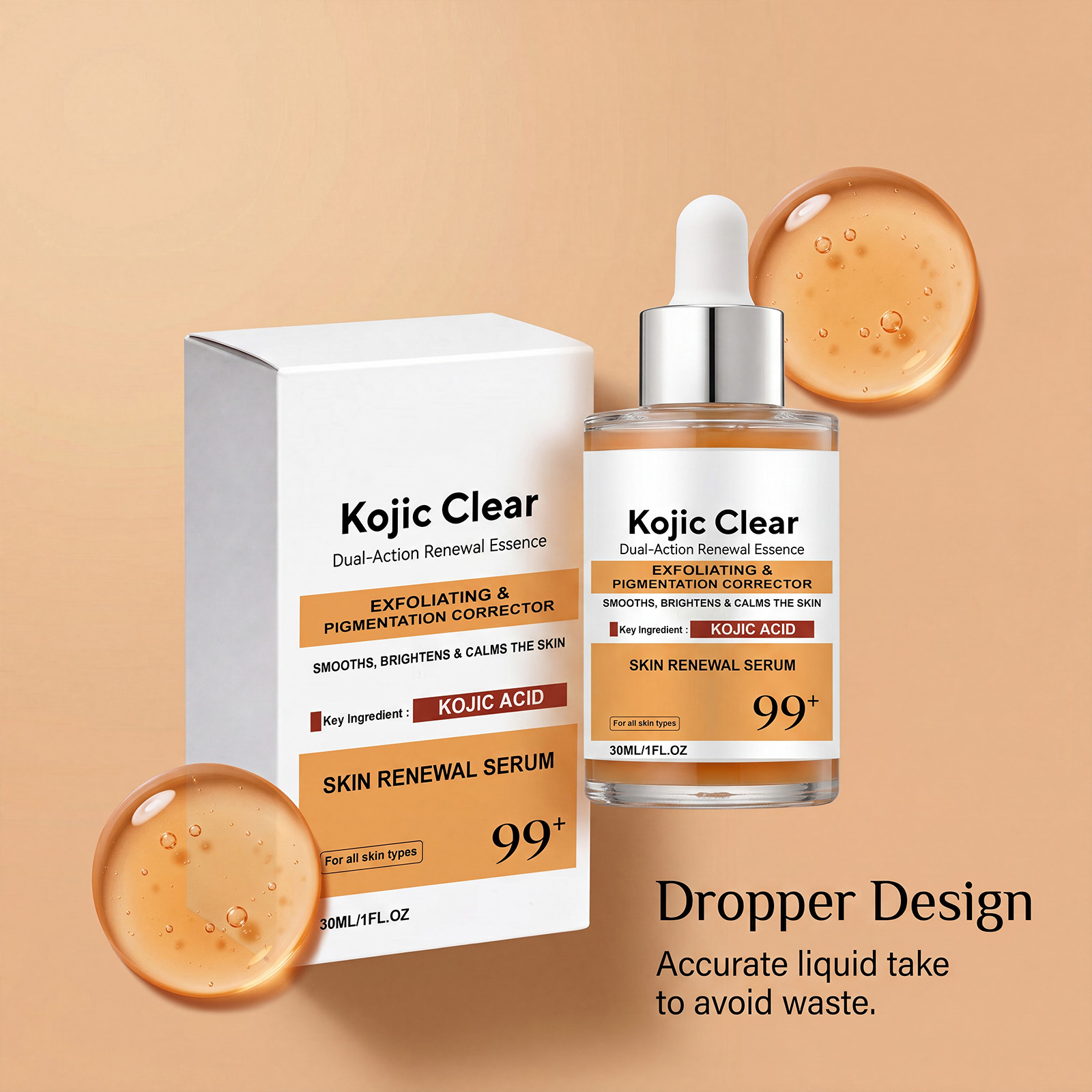 Kojic Brightening Essence Liquid Smooth Delicate Even Luminous Moisturizing Hydrating Nourishing Repair Facial Skin Daily Care