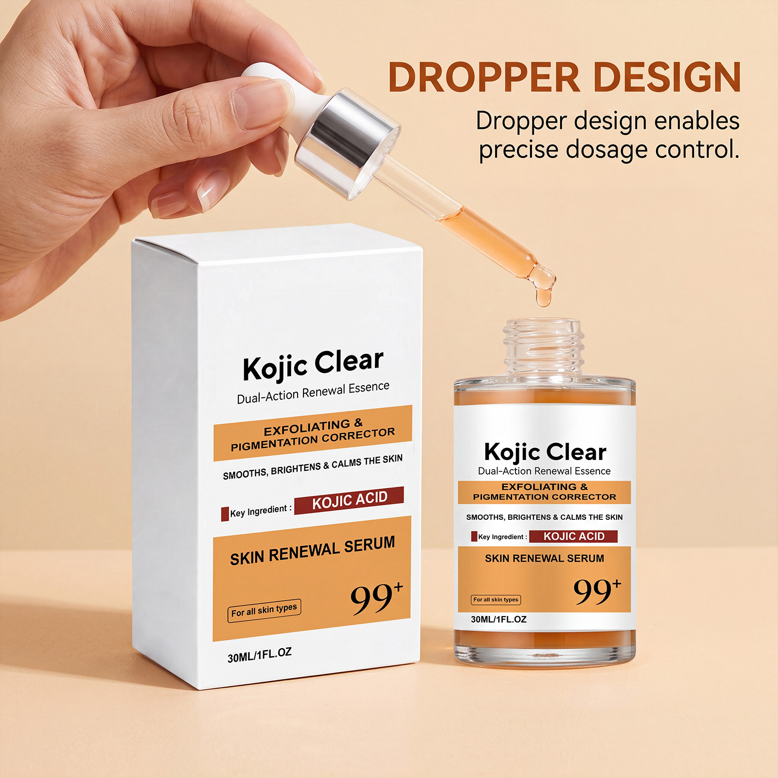 Kojic Brightening Essence Liquid Smooth Delicate Even Luminous Moisturizing Hydrating Nourishing Repair Facial Skin Daily Care