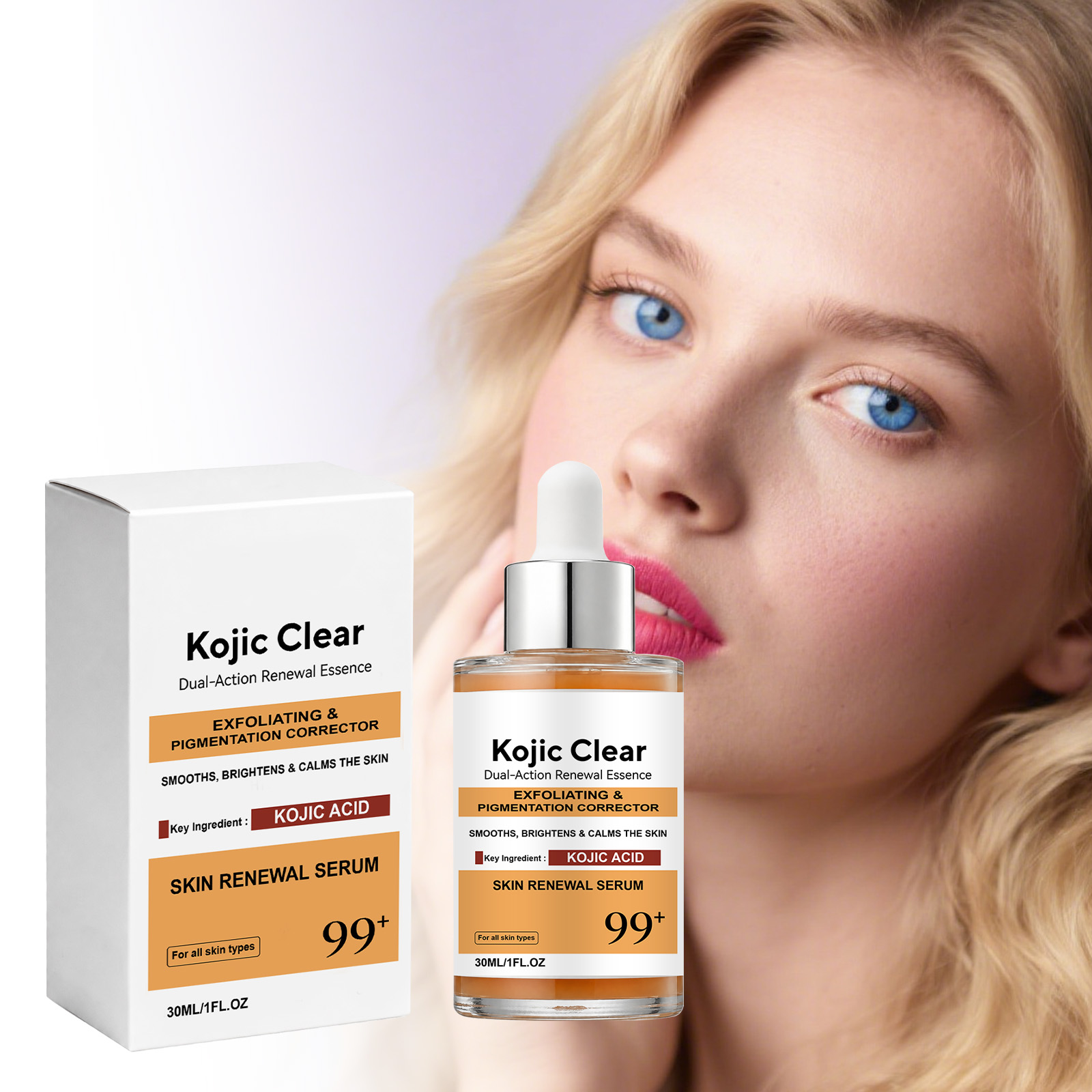 Kojic Brightening Essence Liquid Smooth Delicate Even Luminous Moisturizing Hydrating Nourishing Repair Facial Skin Daily Care