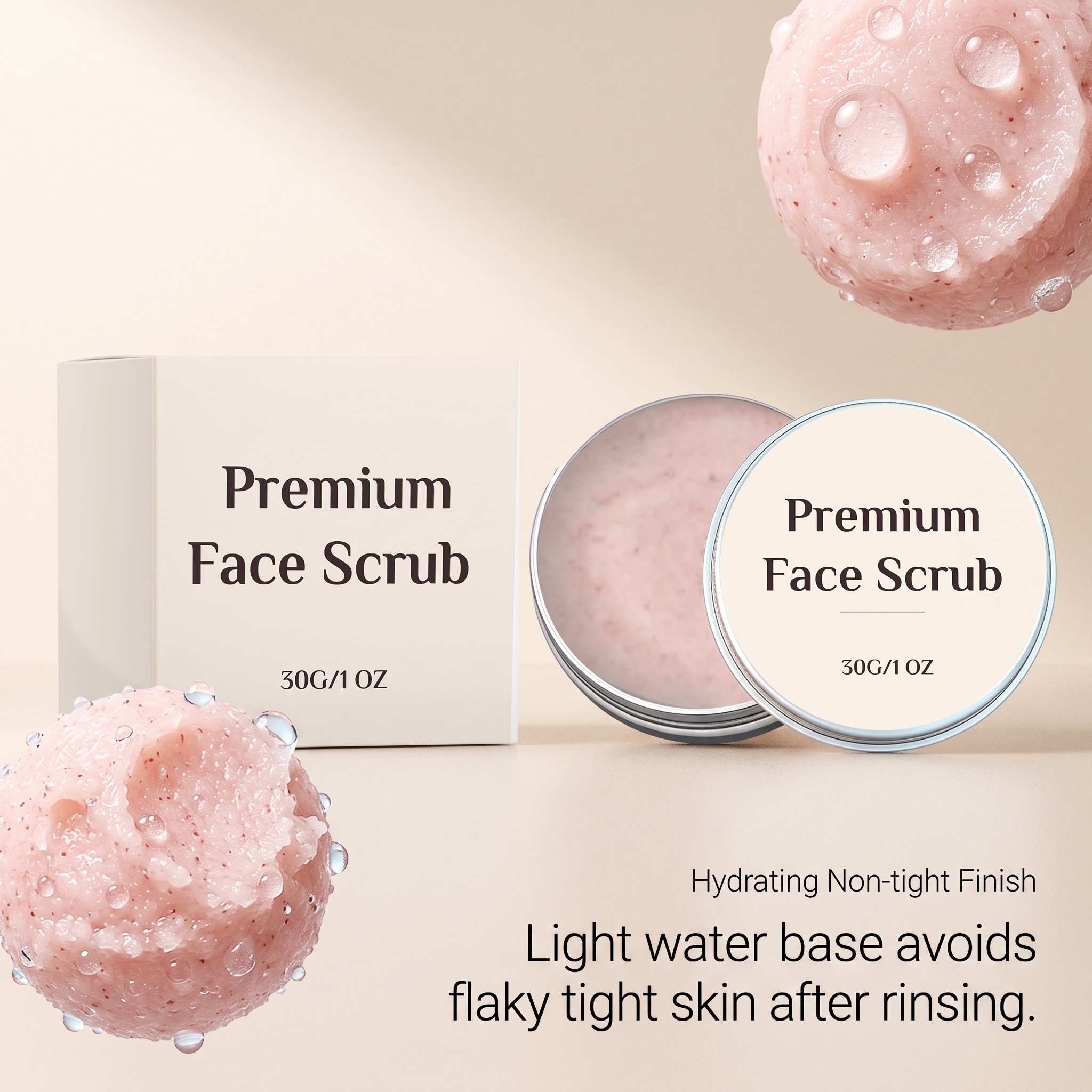 Facial Scrub Soft Moist Hydrate Care Refreshed Smooth Daily Clean Face Skin Cutin Pores