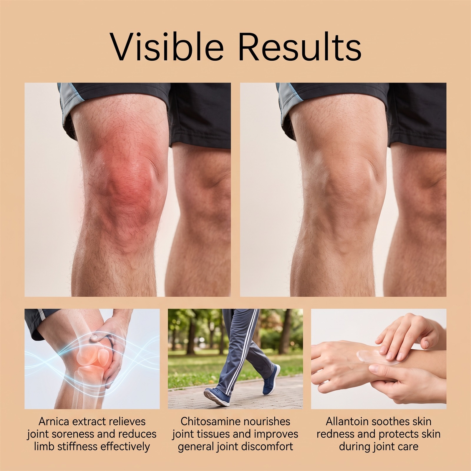 Joint Care Cream Mild Moisturizing For Body Joint Areas Post Workout Skin Surface Daily Care