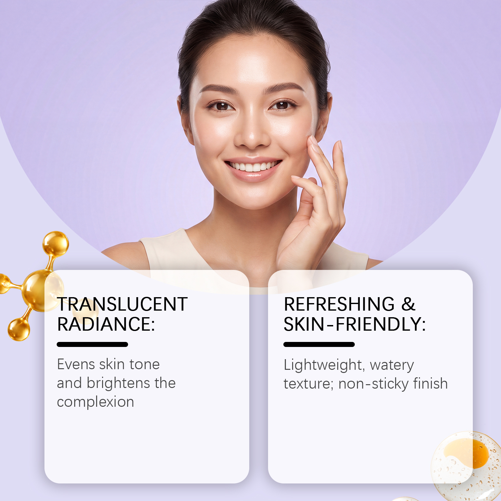 Brightening Facial Essence Liquid Moisturizing Hydrating Light Non Sticky Daily Long Lasting Skin Care