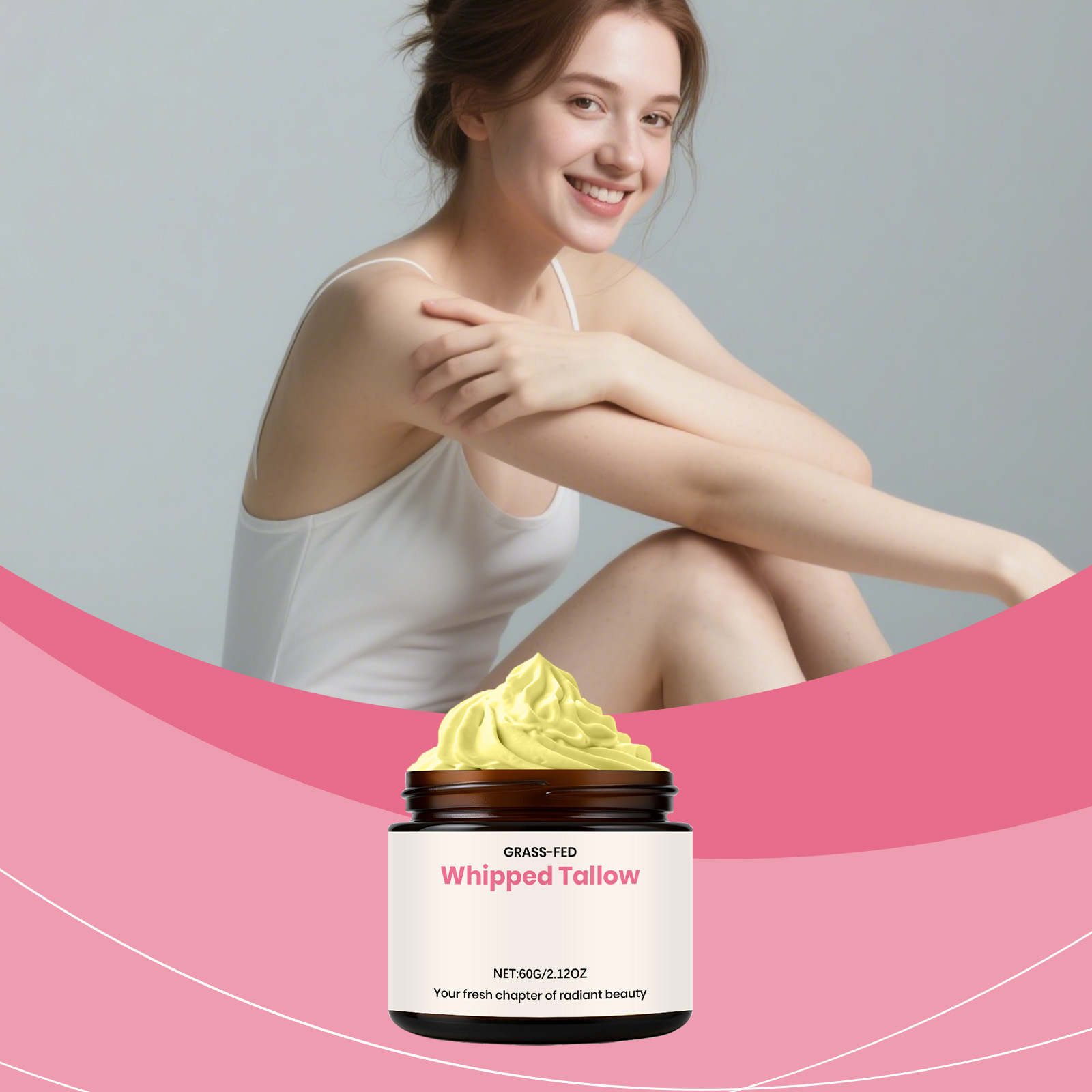 Cream Tallow Mild Moisturizing Hydrating Refreshing Body Skin Daily Massage Care Lotion