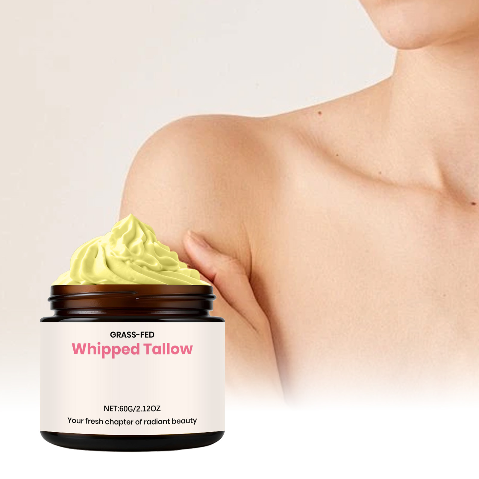Cream Tallow Mild Moisturizing Hydrating Refreshing Body Skin Daily Massage Care Lotion