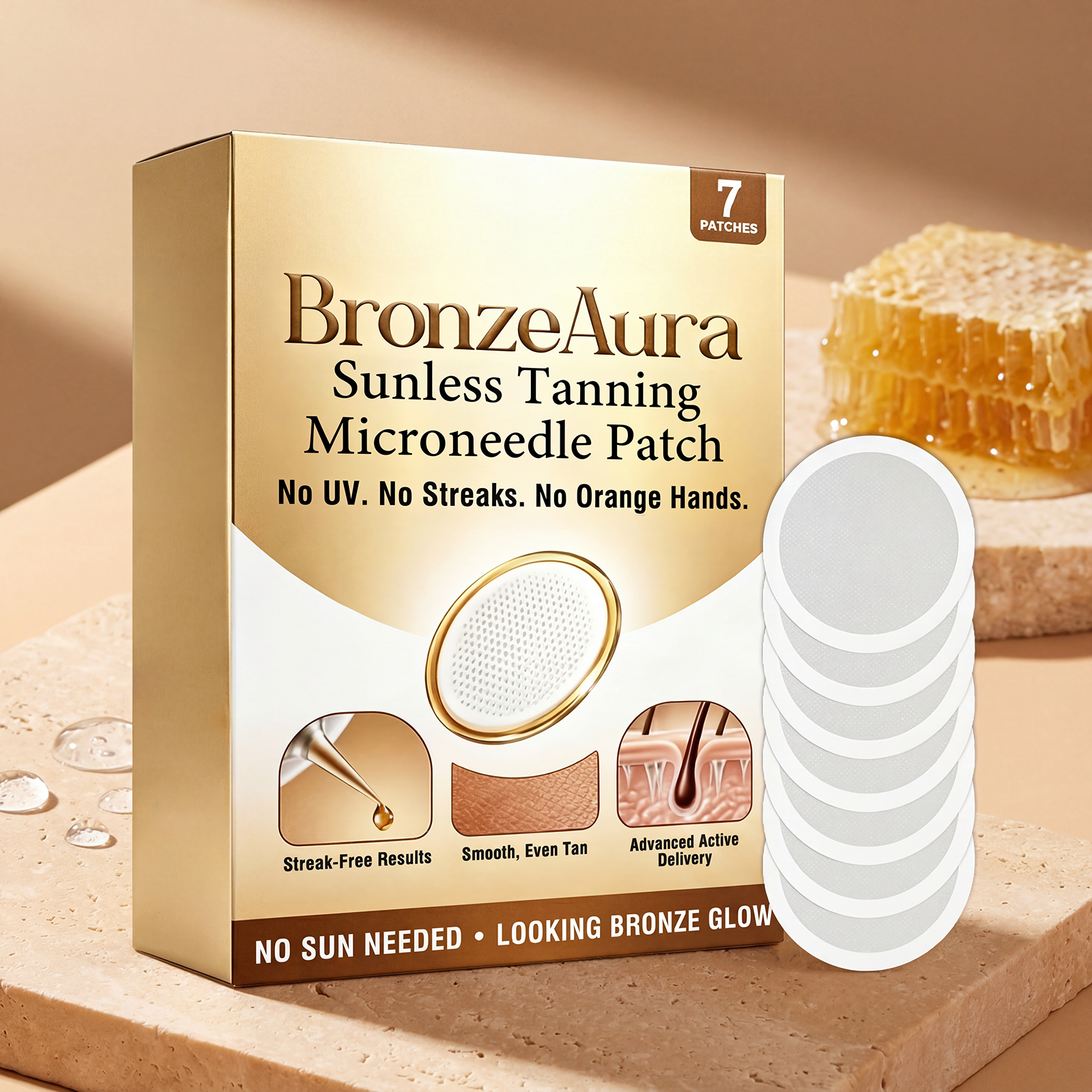 Skin Care Patch Gentle Skin Friendly Breathable Thin Fit Create Natural Bronze Skin Summer Outdoor Convenient Sticker