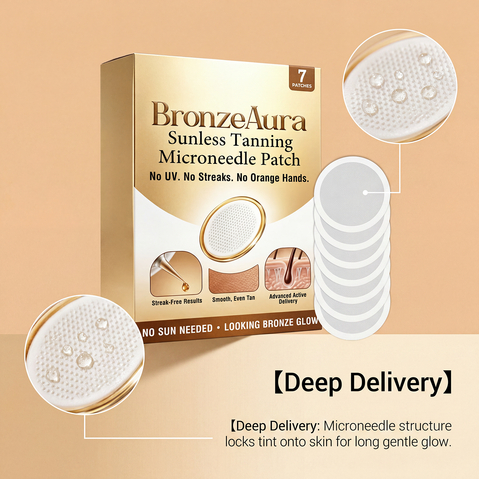 Skin Care Patch Gentle Skin Friendly Breathable Thin Fit Create Natural Bronze Skin Summer Outdoor Convenient Sticker
