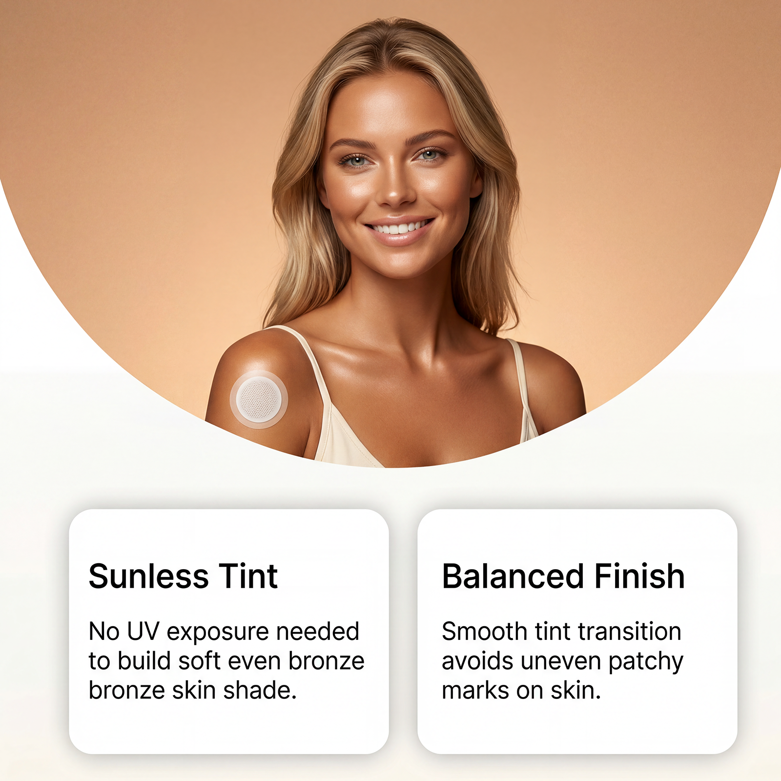 Skin Care Patch Gentle Skin Friendly Breathable Thin Fit Create Natural Bronze Skin Summer Outdoor Convenient Sticker