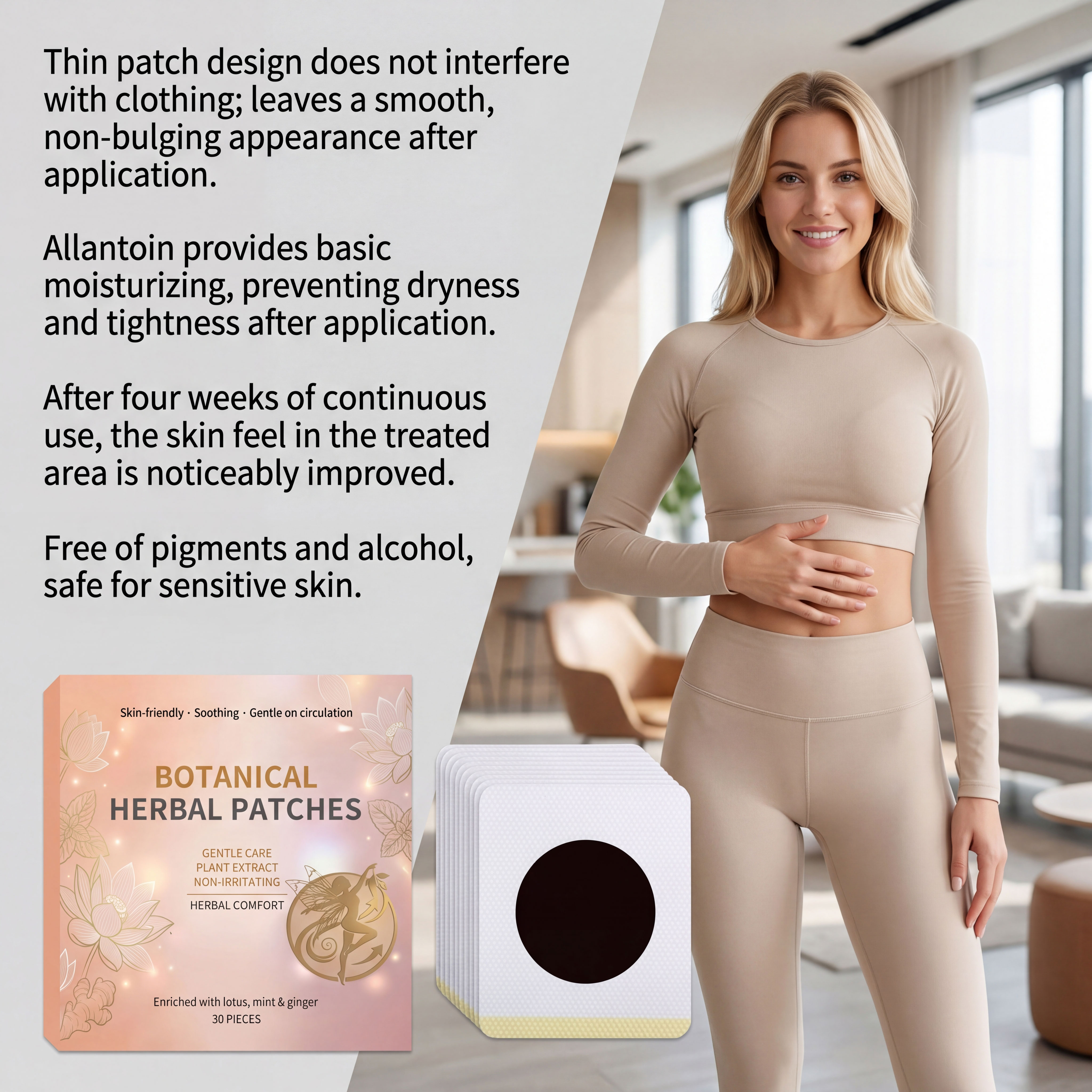 Body Care Patch Slim Figure Gentle Shape Soft Skin Close Fit Daily Portable Sticker