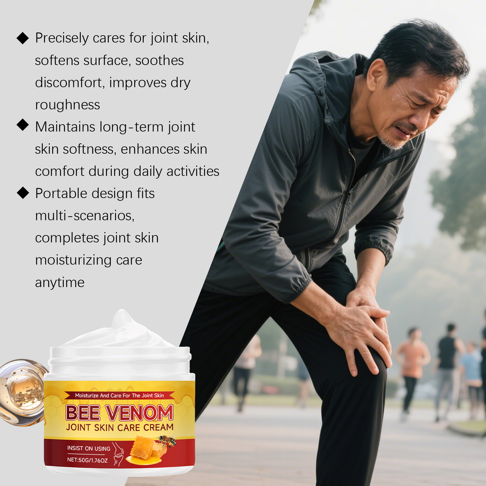 Bee Venom Joint Care Cream Mild Nourishing Refreshing Comfortable Daily Portable Body Joint Care