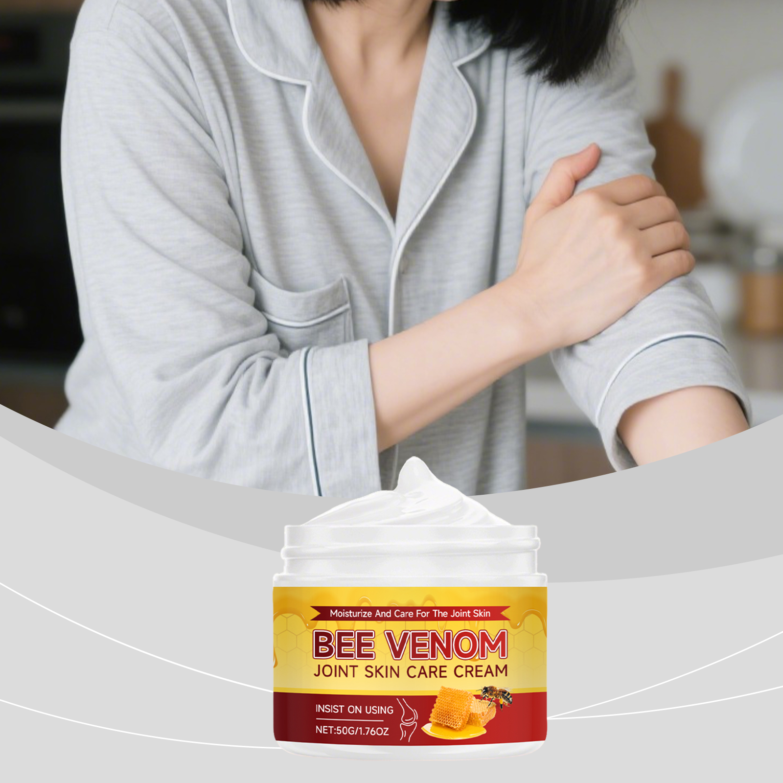 Bee Venom Joint Care Cream Mild Nourishing Refreshing Comfortable Daily Portable Body Joint Care