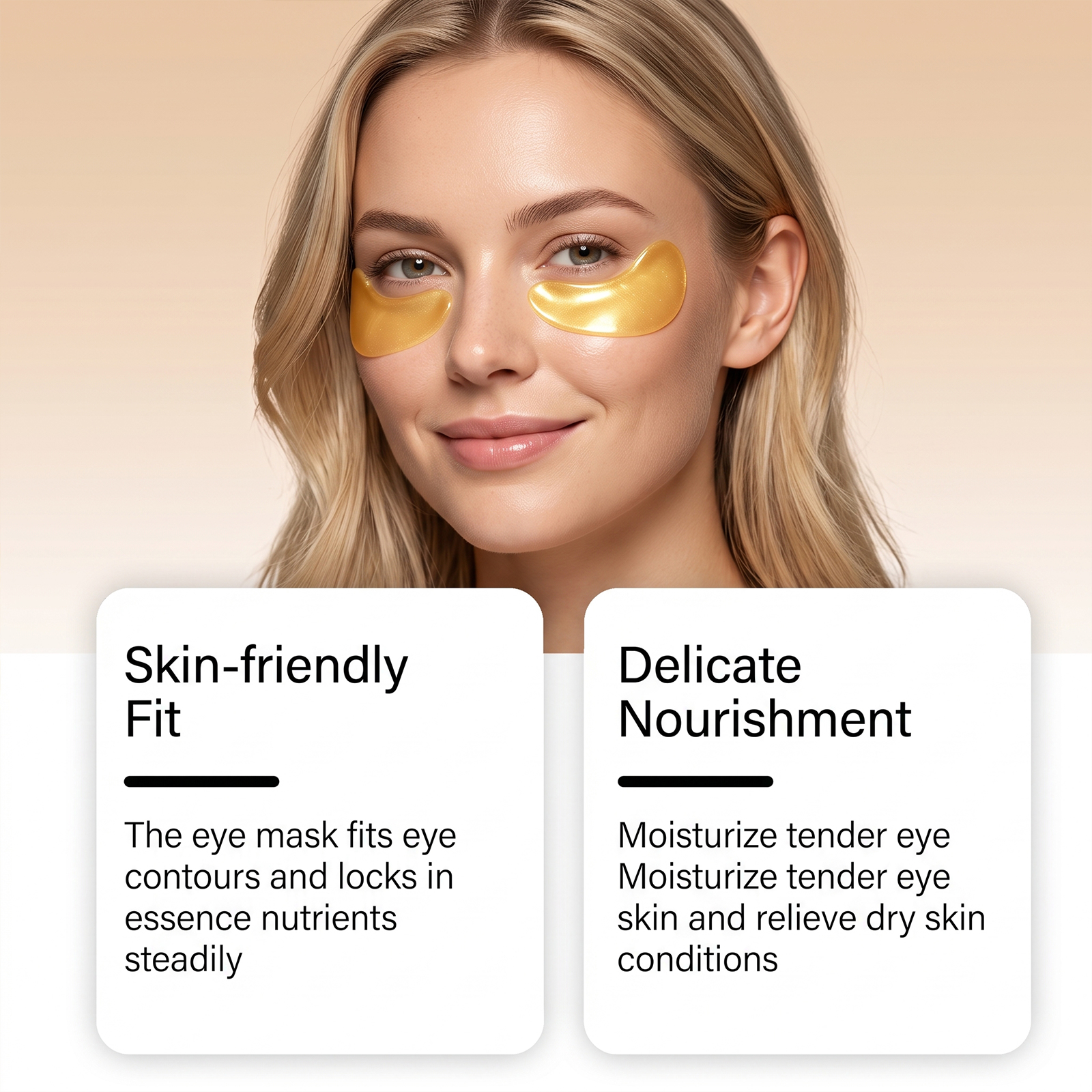 Hydrating Gold Eye Mask Nourishes Moisturizes Smoothes Fine Lines Around Eye Skin