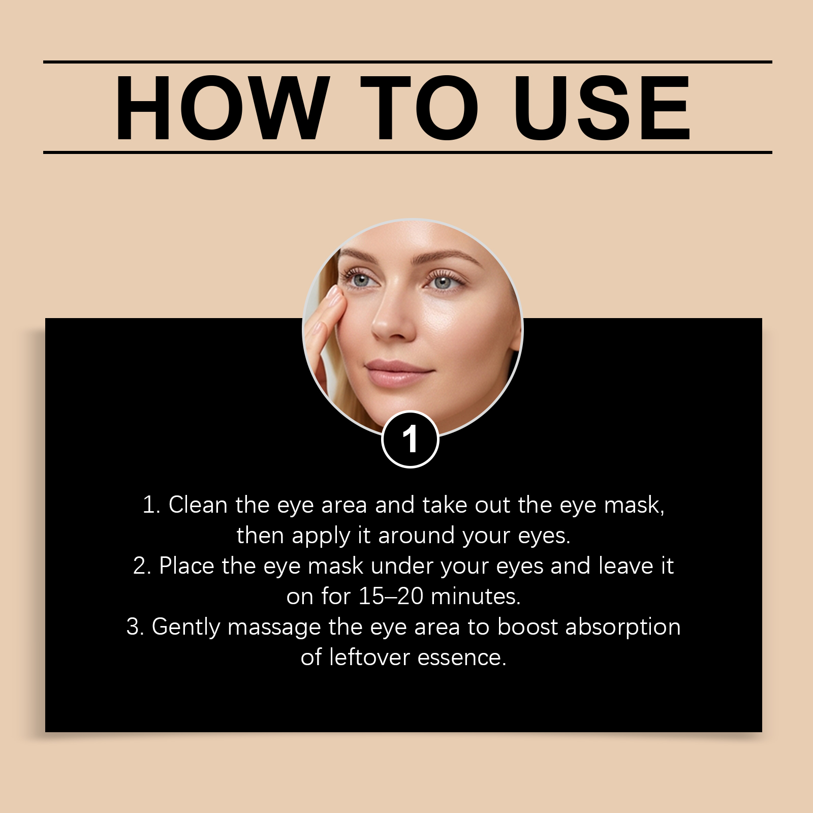 Hydrating Gold Eye Mask Nourishes Moisturizes Smoothes Fine Lines Around Eye Skin