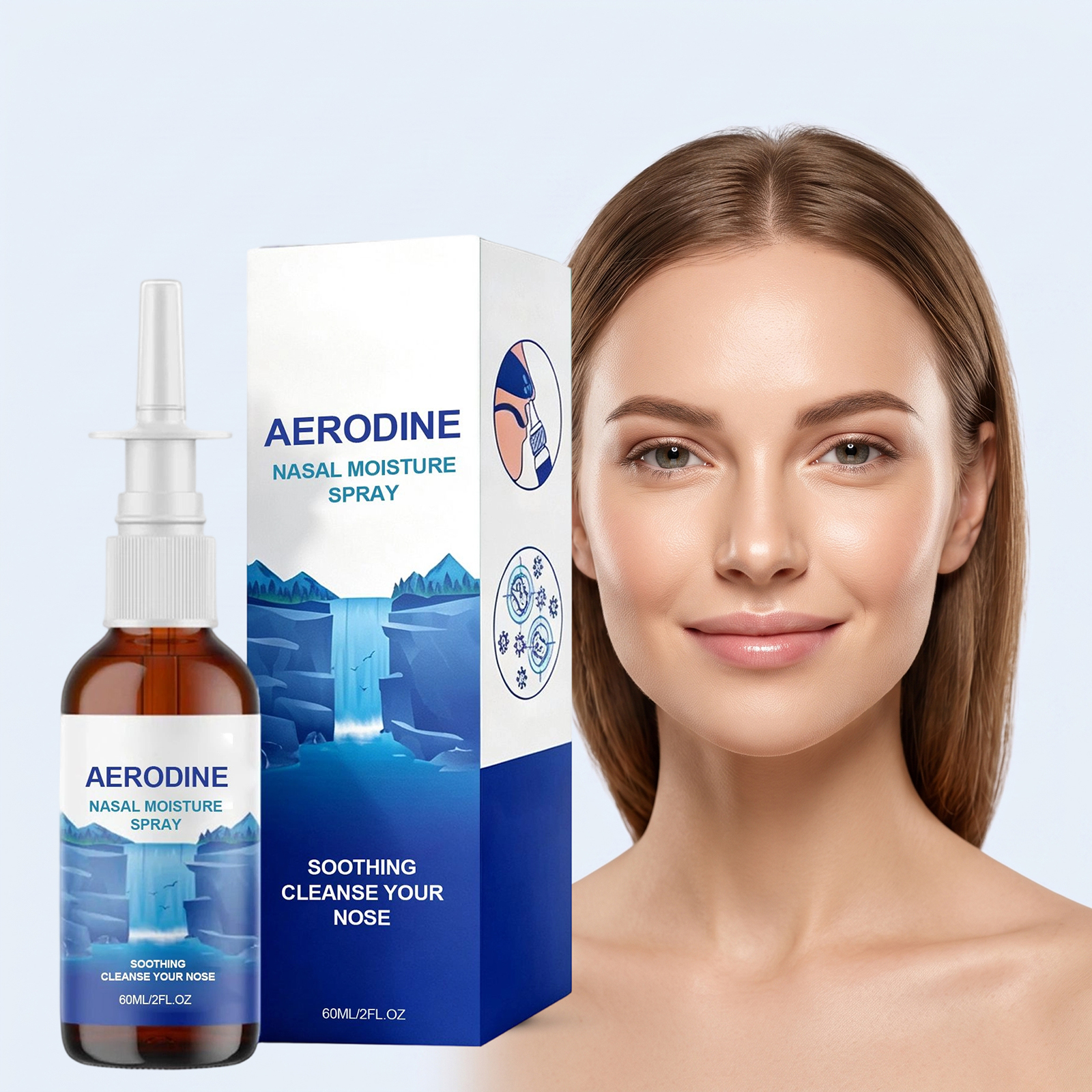 Nasal Cleansing Spray Gentle Mild Comfort Fresh Care Nose Interior Daily Portable Protection