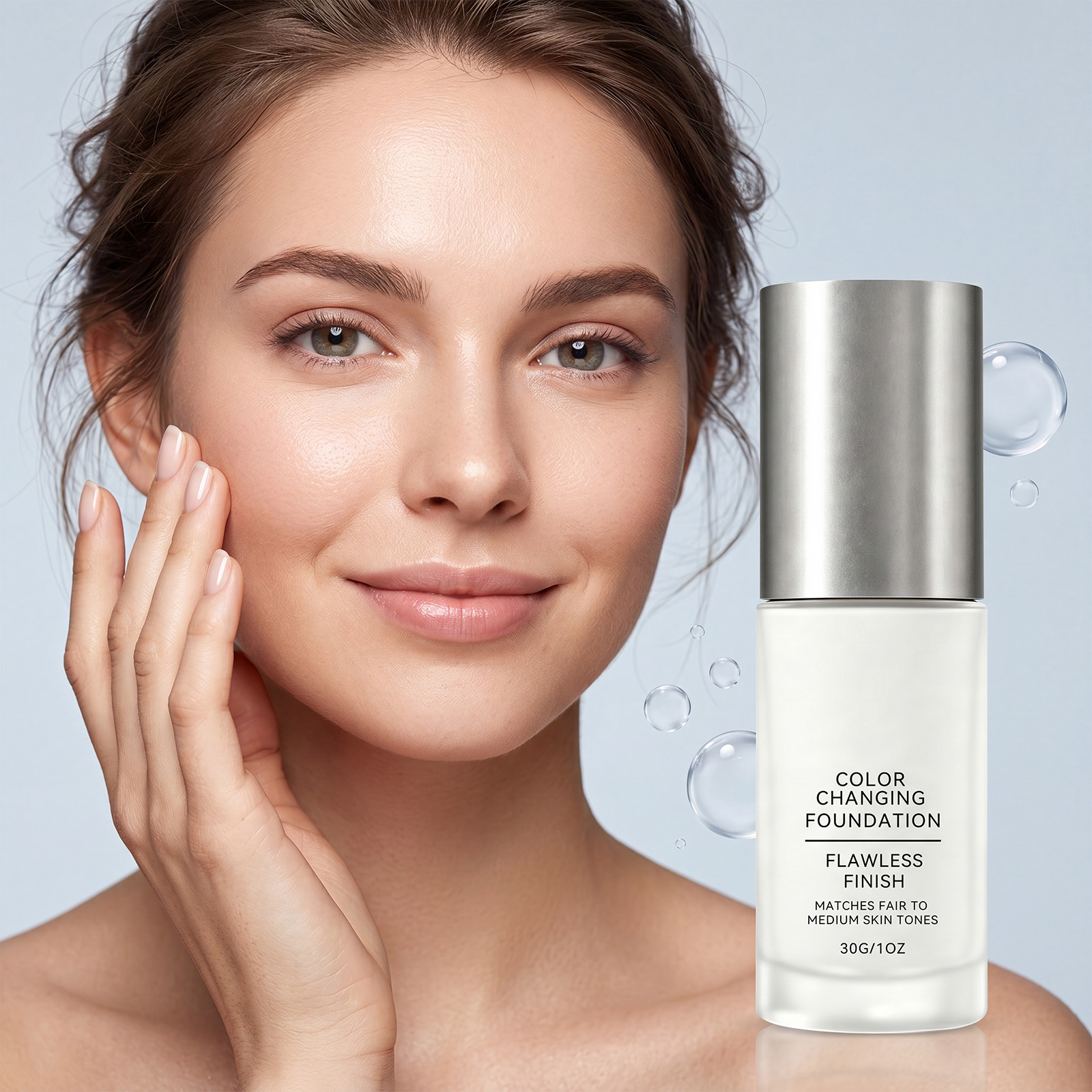 Natural Color Changing Light Makeup Foundation Natural Concealer Moisturizing Transparent Soft Skin Fit Makeup Thin Foundation