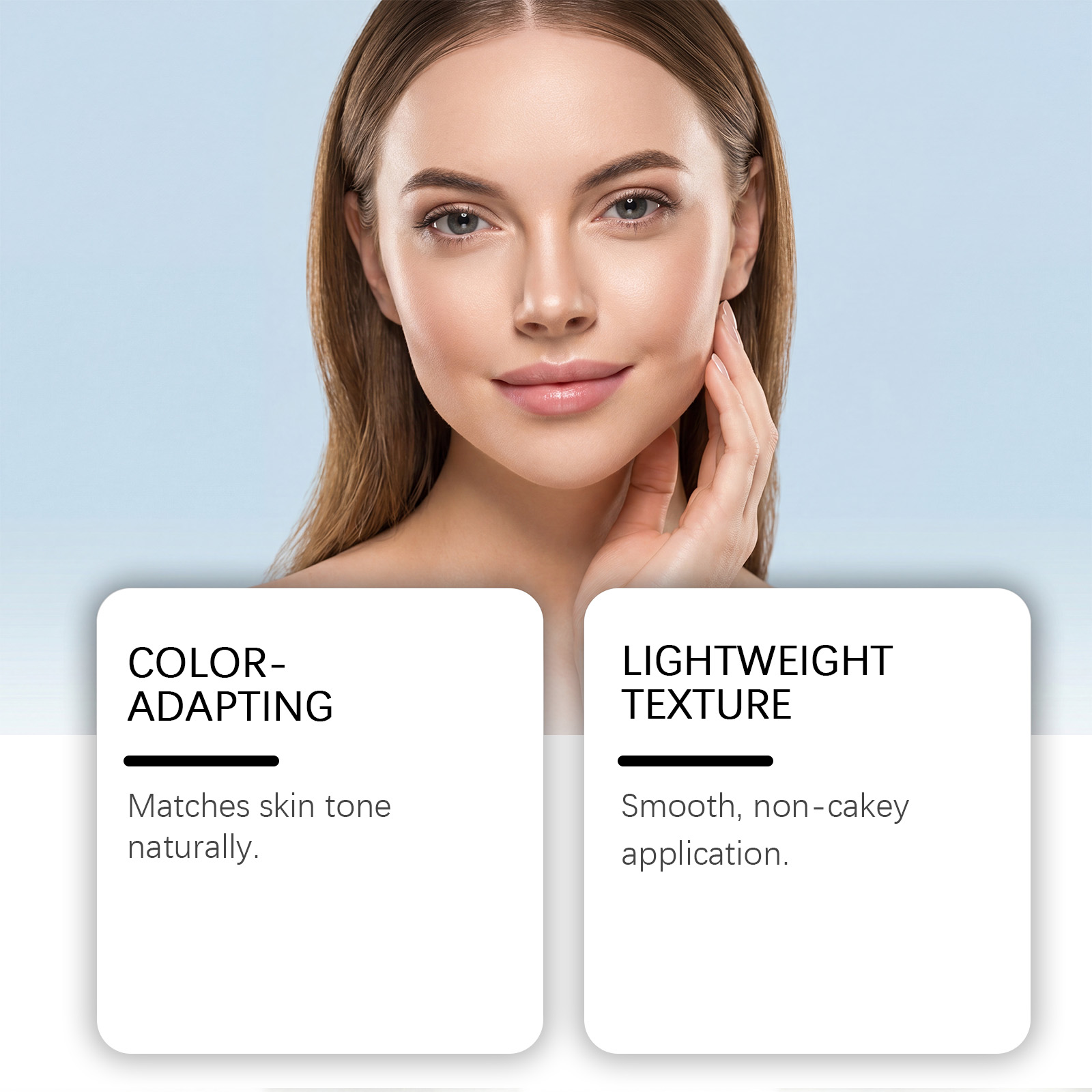 Natural Color Changing Light Makeup Foundation Natural Concealer Moisturizing Transparent Soft Skin Fit Makeup Thin Foundation