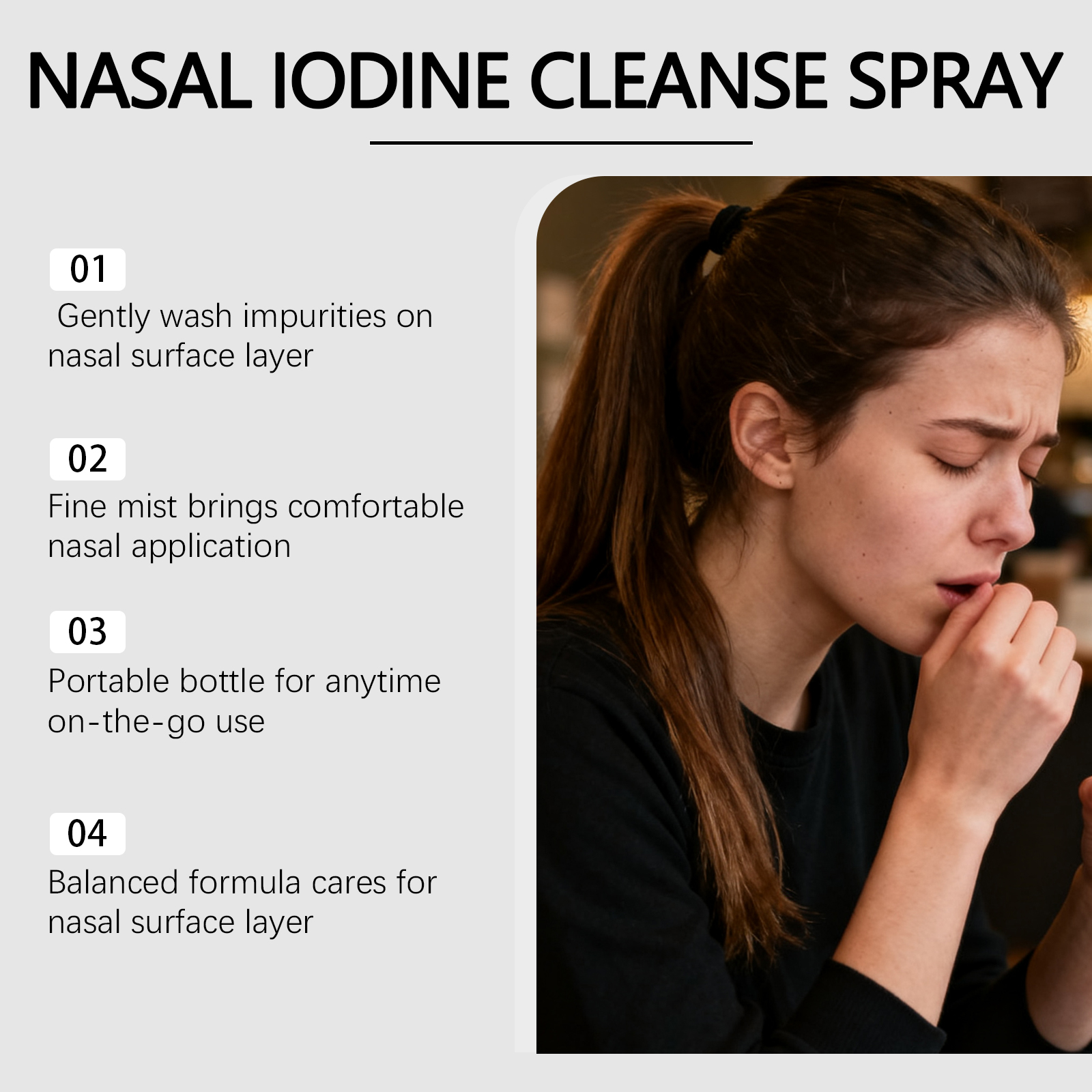 Nasal Gentle Cleansing Spray Household Portable Nasal Wash Daily Moisturizing Care Clean Nose Comfort Sprayer