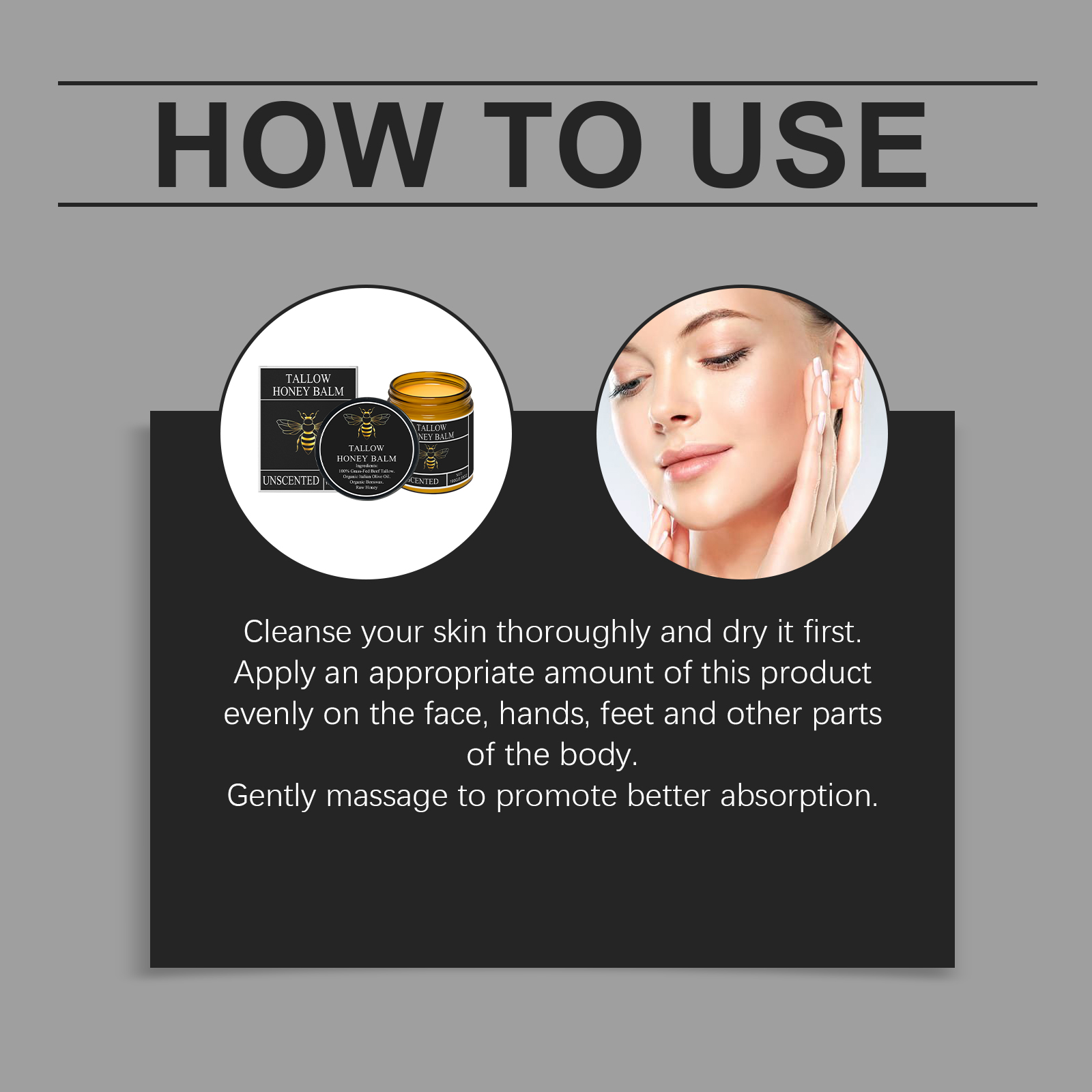 Honey Tallow Moisturizing Cream Nourish Protect Skin Elastic Hydrate Skin Daily Care Smear Cream