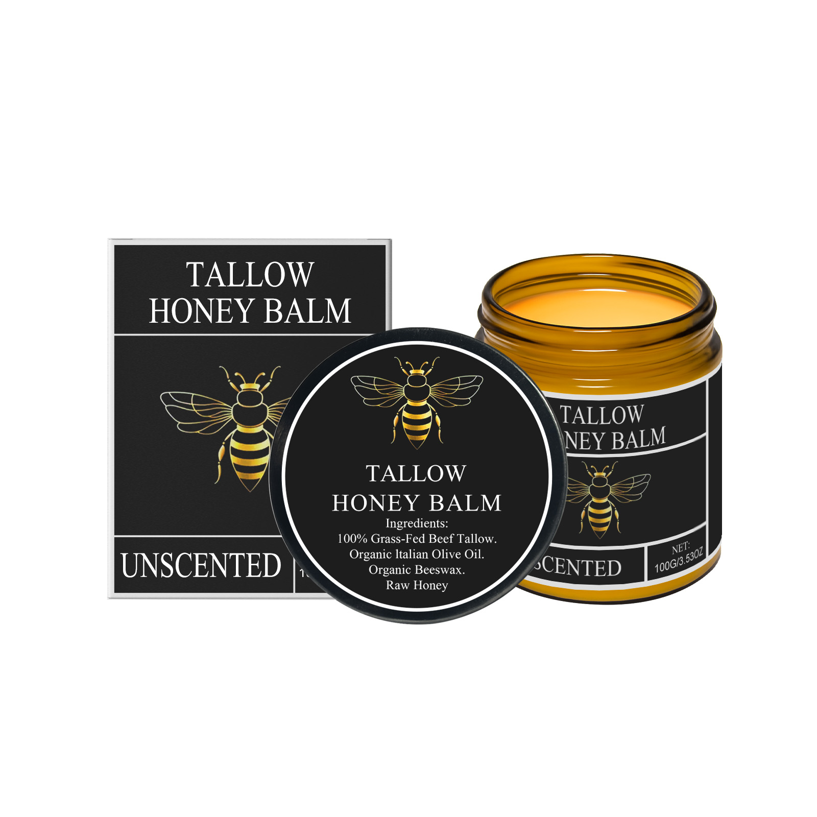 Honey Tallow Moisturizing Cream Nourish Protect Skin Elastic Hydrate Skin Daily Care Smear Cream