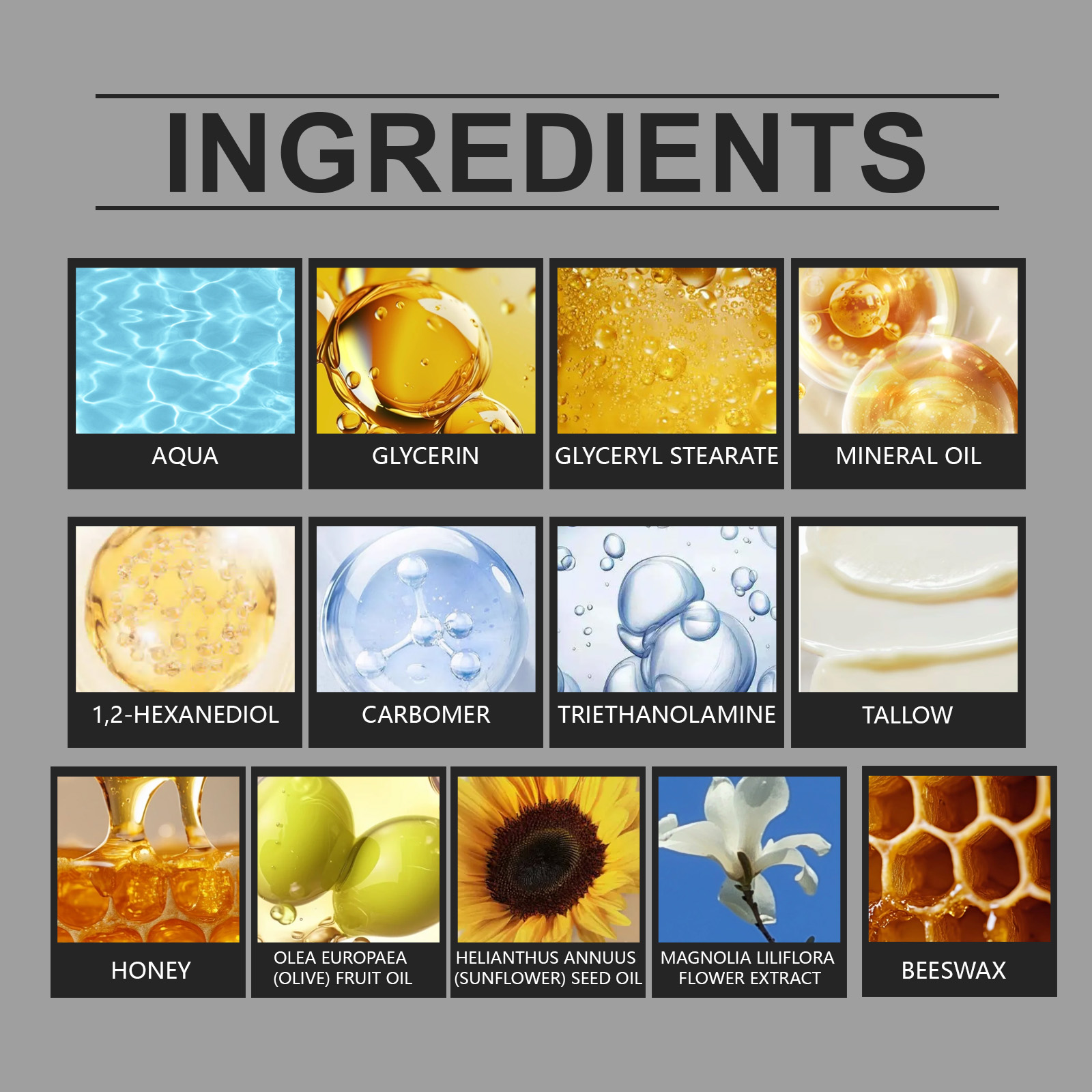 Honey Tallow Moisturizing Cream Nourish Protect Skin Elastic Hydrate Skin Daily Care Smear Cream