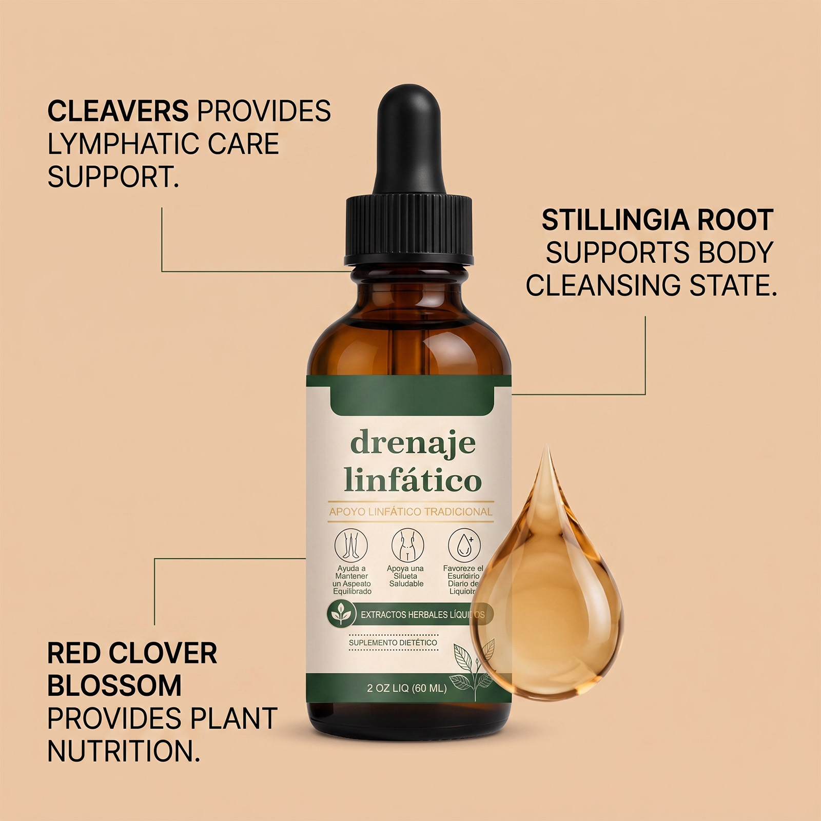 Body Nourishing Drops Mild Herbal Formula Protect Physical Circulation Daily Dietary Supplement Convenient Oral Drops