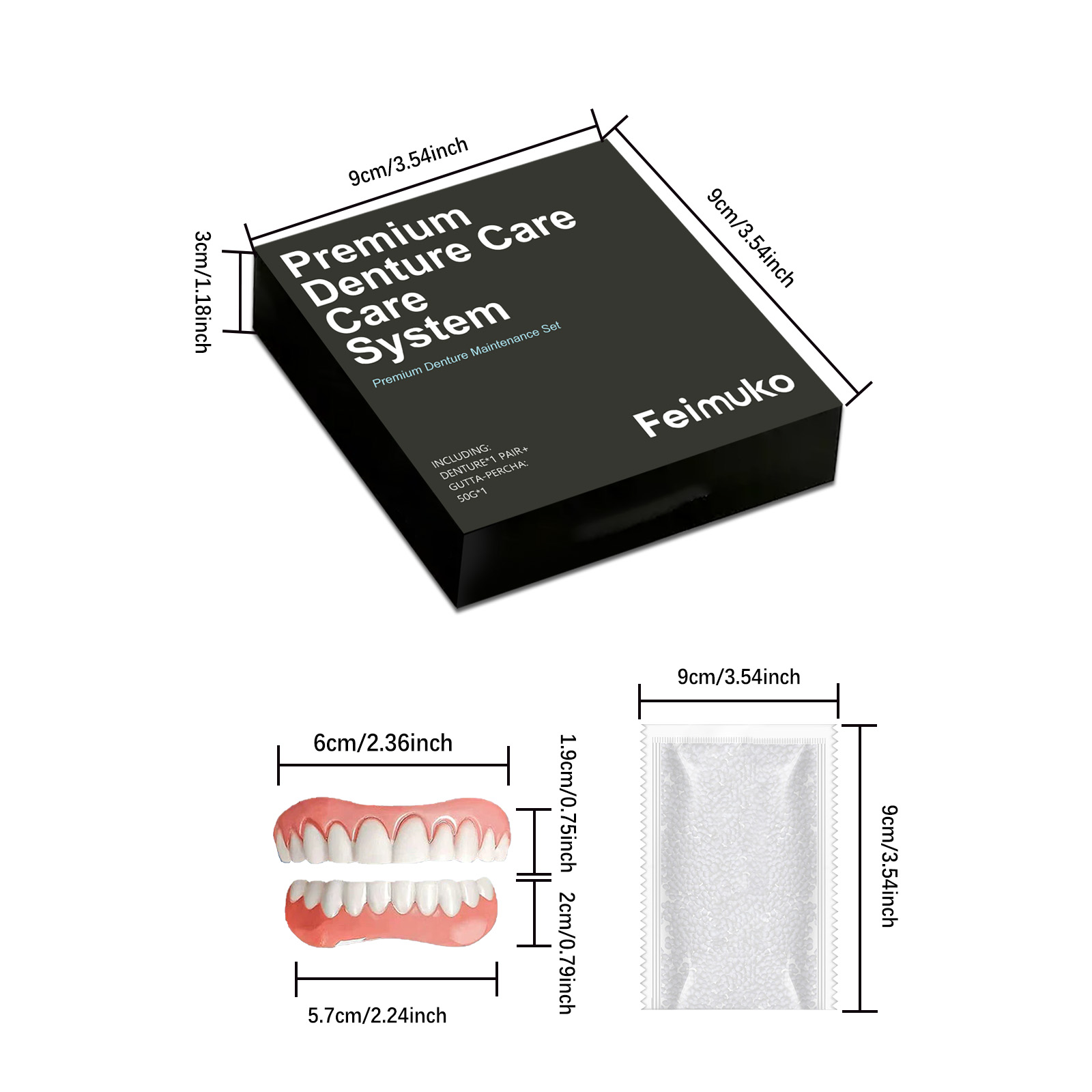 Denture Decorating Set Show Smile Beauty Natural Fit Comfortable Material Convenient False Teeth