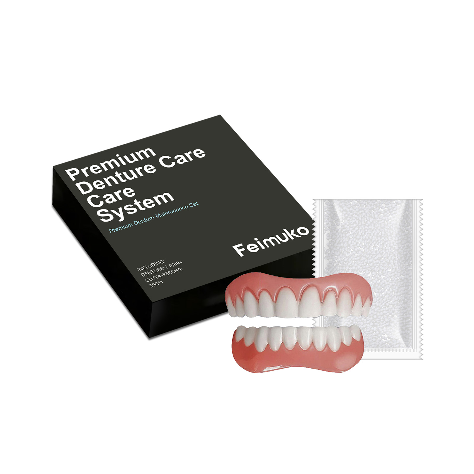 Denture Decorating Set Show Smile Beauty Natural Fit Comfortable Material Convenient False Teeth