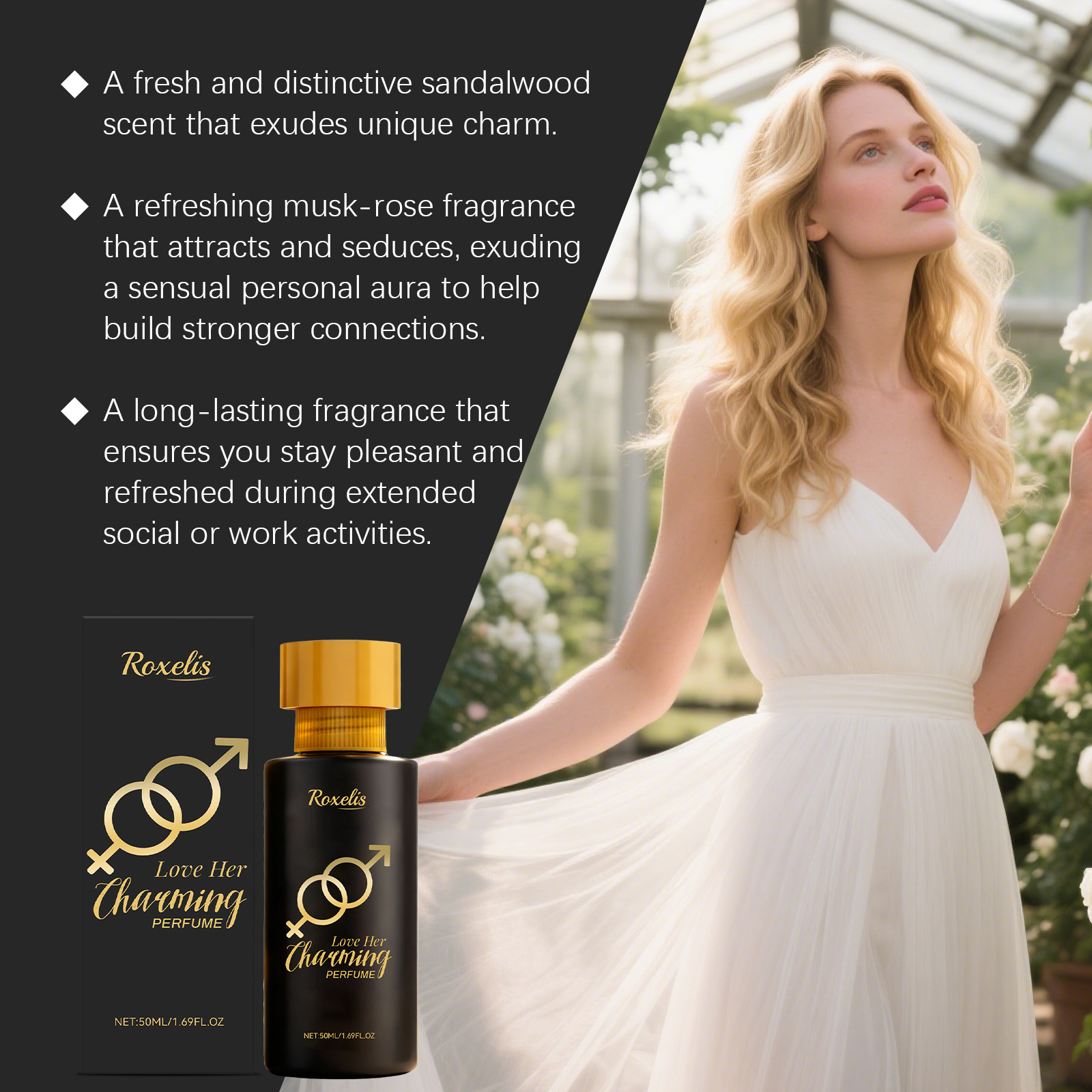 Charming Perfume Fresh Light Layered Textured Soft Mild Long Lasting Fragrance Daily Party Occasions
