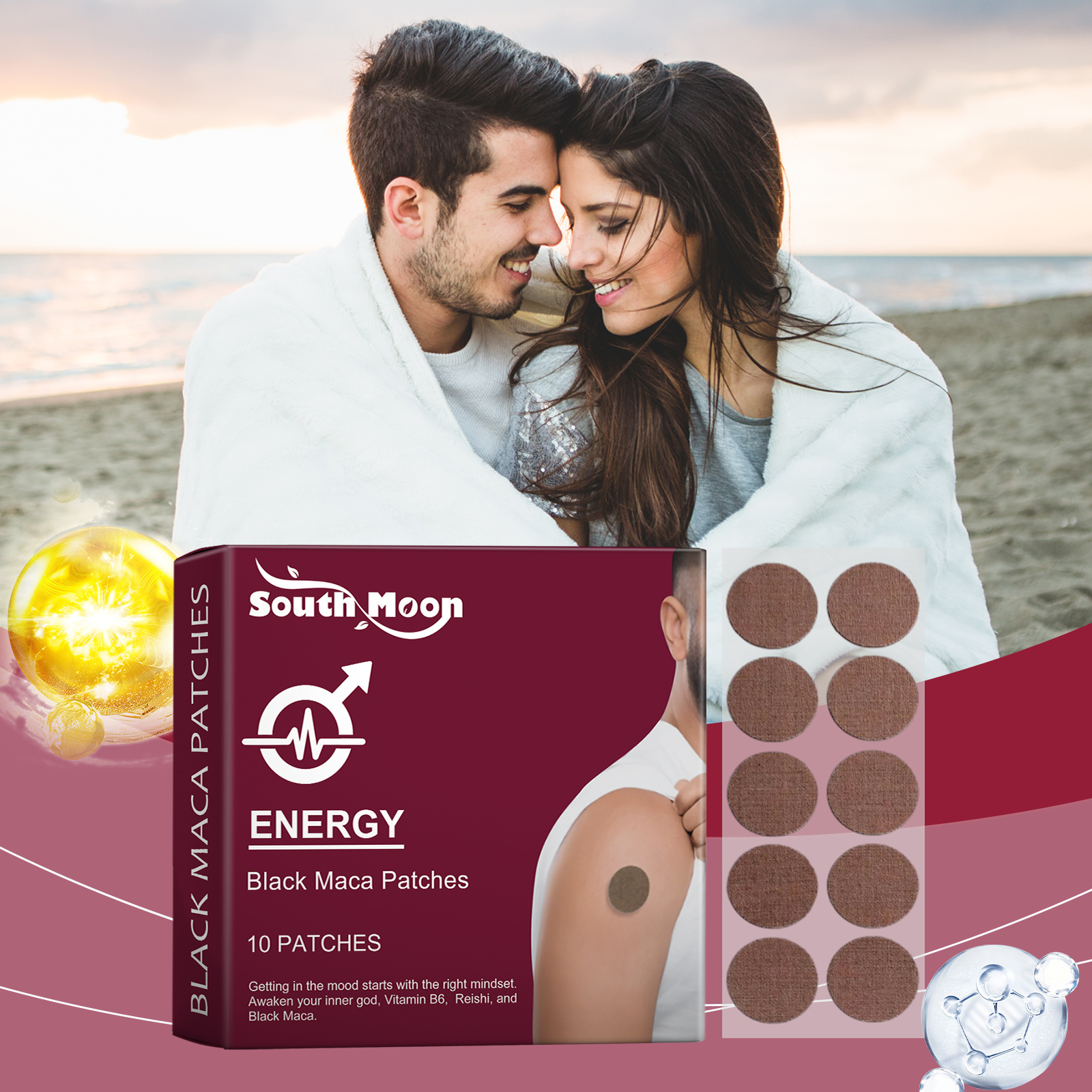 Herbal Vitality Patch Male Energy Supplement Boost Vitality Performance Herbal Patch For Male Daily Physical Care