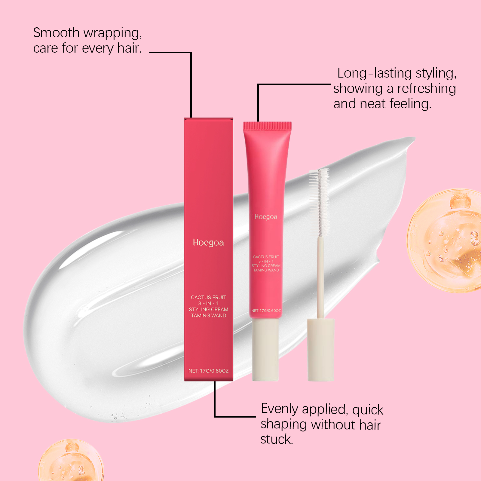 Hair Styling Cream Moisturizing Shaping Frizz Control Natural Hold For Daily Smooth And Manageable Hair Care